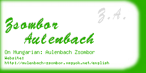 zsombor aulenbach business card